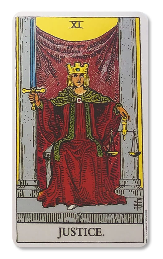 Major arcana tarot kortet Justice