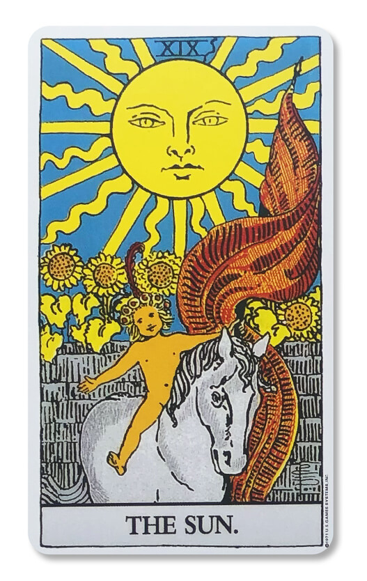 Major arcana tarot kortet the sun