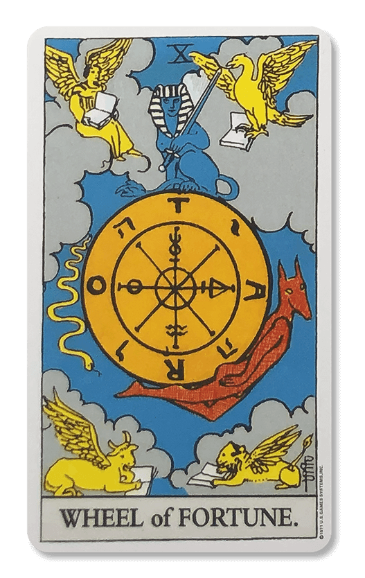 Major arcana tarot kortet the Wheel of fortune