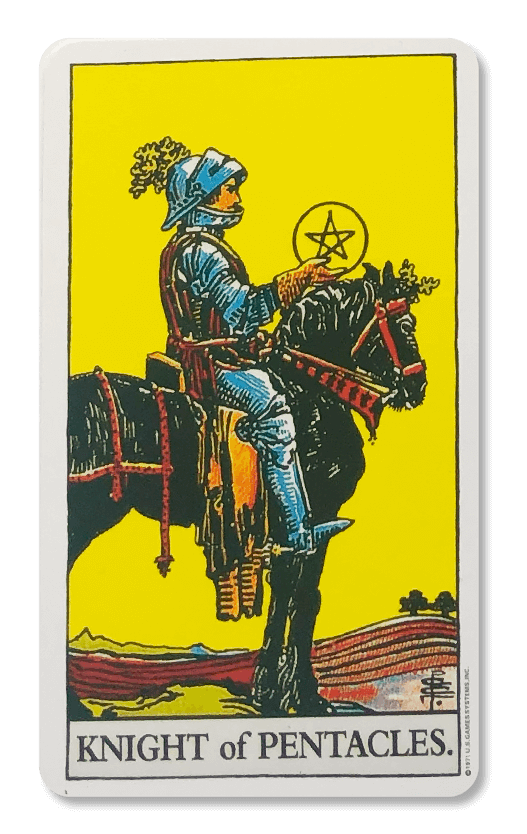 Knight of pentacles kort