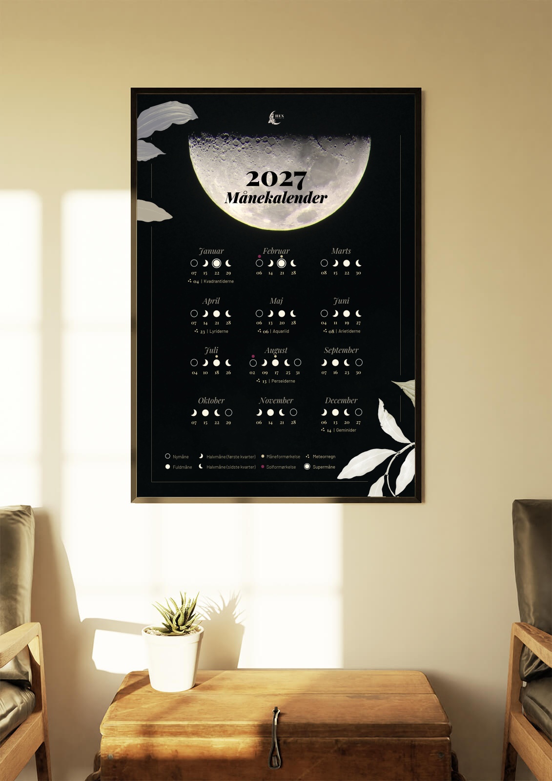 Månekalender 2027 plakat - Billede 2