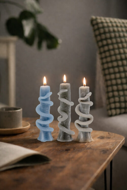 Slange stearinlys – transformation og magisk stemning